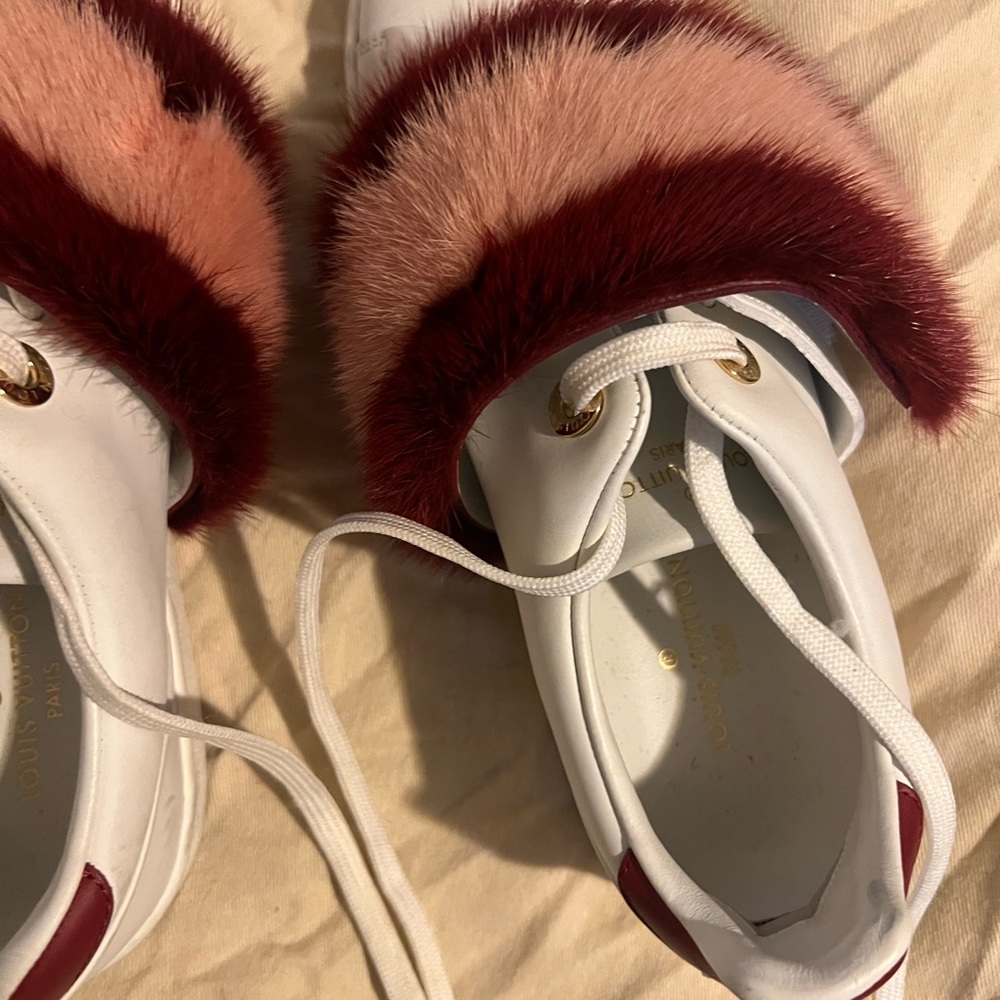 Women’s frontrow sneakers, leather and fur